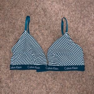 Calvin Klein striped bra